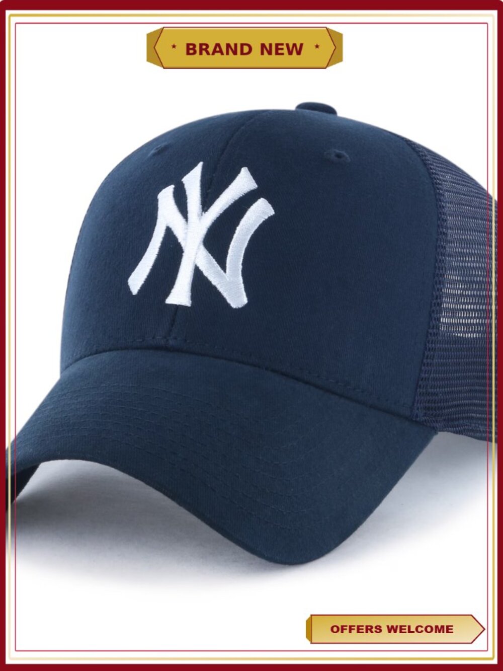 New York Yankees Snapback Trucker Hat Baseball Cap Adjustable Fit